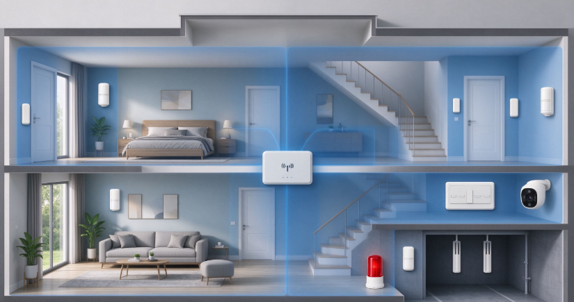 Zoned Security Solution for Multi Story Residential Homes