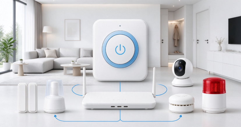 Minimalist, One Touch Smart Home Security Solution