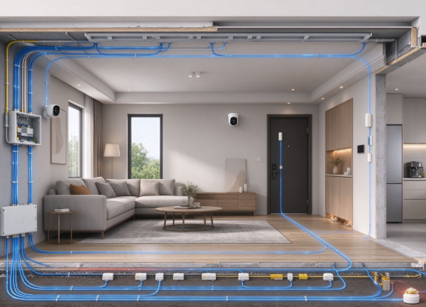 Integrated Home Security Solution with Pre wired Installation During Renovation