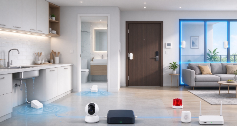 Integrated Home Security Solution: Water Leak Detection & Anti Theft
