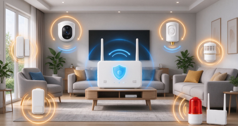 Home Security Solution with Low Battery Self Diagnostics and Early Warning
